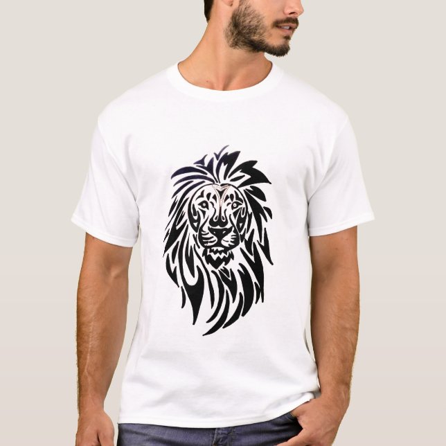 Camiseta 001 - León - blanco y negro (Anverso)