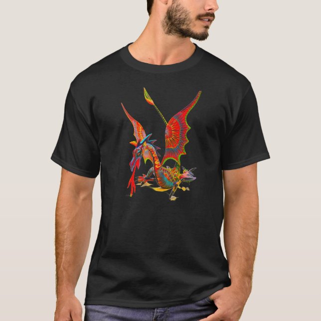 Camiseta 009 - Dragón rojo (Anverso)
