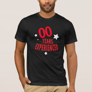 Camiseta 00 años de experiencia Cumpleaños divertida