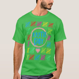 Camiseta 00 Days Smarter Counting Tally Marks 00Th Day Of S