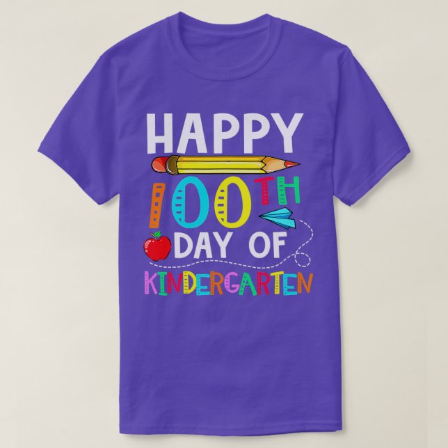 Camiseta 00 Días De Jardín De Niños Feliz Noveno Día De La  (Diseño del anverso)