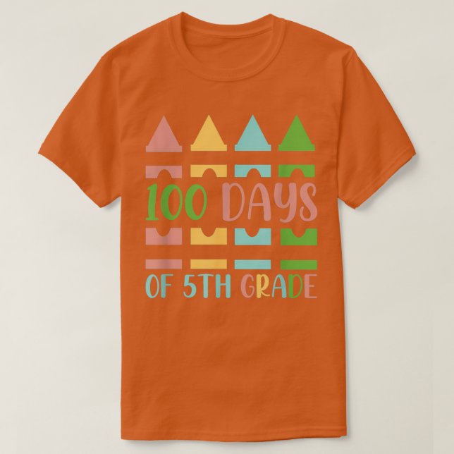 Camiseta 00 Días De Niños De 5º Grado Felices 00 Días De (Diseño del anverso)
