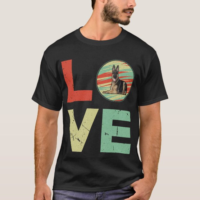 Camiseta 012 Amor de Pastor Alemán (Anverso)