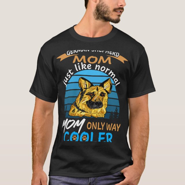 Camiseta 015: La pastora madre alemana como mamá normal (Anverso)