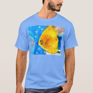 Camiseta 018 Marisco amarillo anaranjado de color amarillo 