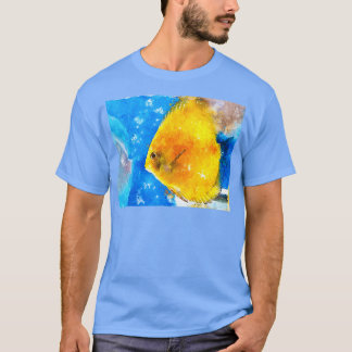 Camiseta 018 Marisco amarillo anaranjado de color amarillo