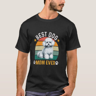 Camiseta 01 Mejor Mamá de Perro Poodle Maltés Divertido Due