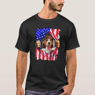 Camiseta 01 Perro Beagle 4 De Julio Bandera De Ee. Uu. Cani