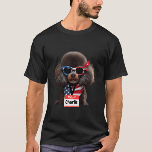 Camiseta 01 Perro Caniche Miniatura Charlie Hombres Mujeres