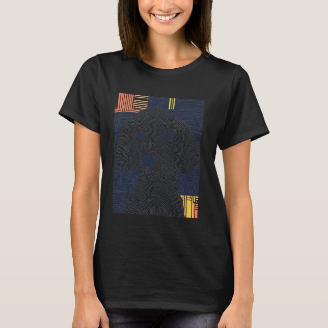 Camiseta 01 perro Poodle Pop Art (Anverso)