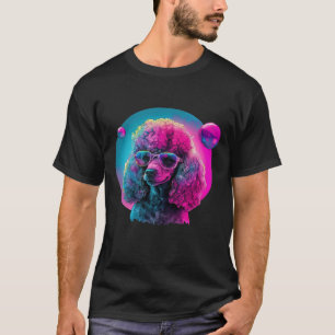 Camiseta 01 Poodle s Paisaje de Sueños Synthwave