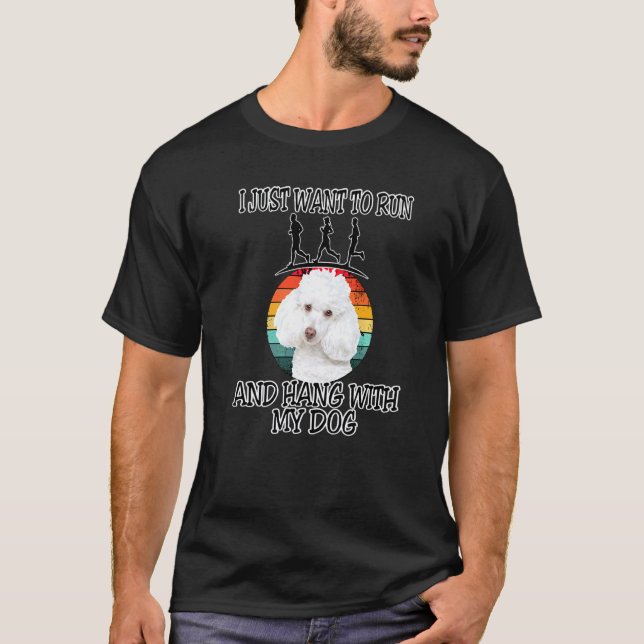 Camiseta 01 Quiero Correr & Colgar Con Poodle (Anverso)