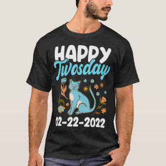 Camiseta 02222022 2 de febrero 2022 Feliz Gato Gato Gato Ga