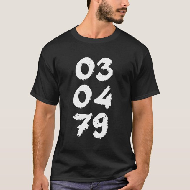 Camiseta 030479 Cumpleaños Con Día (Anverso)