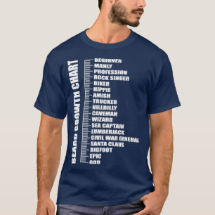 Camiseta 032347 Tabla De Crecimiento De La Barba Asombrosa