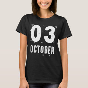 Camiseta 03 de octubre Aniversario Fiesta Ocasiones especia
