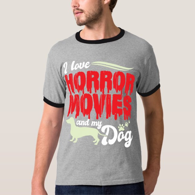 Camiseta 05.Película de terror Me encantan las películas de (Anverso)