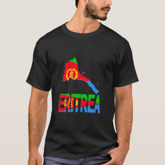 Camiseta 06256 Eritrea Map Eritrean Flag Africa