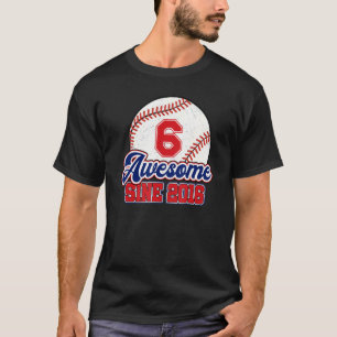 Camiseta 06.º jugador de béisbol de 6 años de edad cosecha