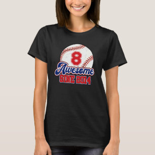 Camiseta 08.º beisbolista de 8 años de edad