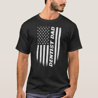 Camiseta 0 4 de julio bandera americana dentista padre día