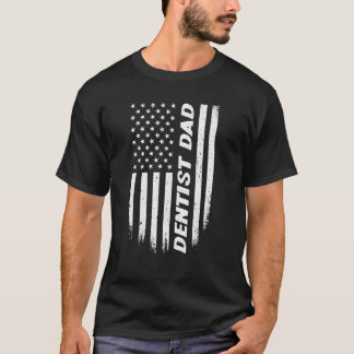 Camiseta 0 4 de julio bandera americana dentista padre día