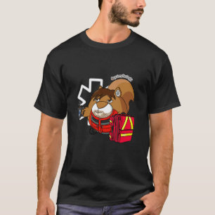 Camiseta 0 ardilla divertida - paramédico aburrido con café