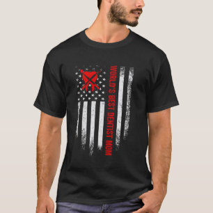 Camiseta 0 Bandera Americana Vintage Mejor Dentista Del Mun