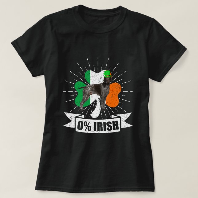 Camiseta 0 Bandera Irlandesa Bandera Alemana Corta, Corazón (Diseño del anverso)