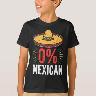 Camiseta 0% Camisas Mexicanas Hombres Divertidos Cinco De M