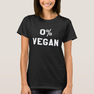 Camiseta 0 cero por ciento vegana Comedor de carne