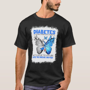Camiseta 0 Cinta de mariposa gris y azul Conciencia de la d