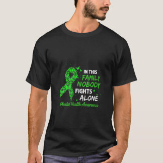 Camiseta 0 Cinta de mariposa para mujeres Nadie lucha solo