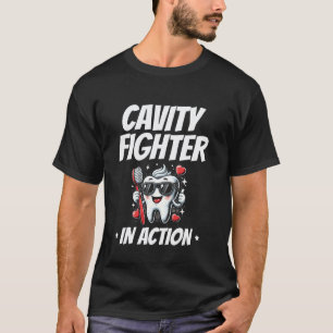 Camiseta 0 Combatiente de caries en acción Odontología dien