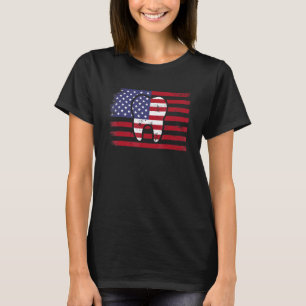 Camiseta 0 Dentista Angustiado Bandera Americana 4 De Julio