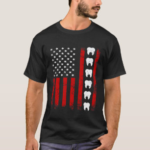 Camiseta 0 Dentista Patriota Bandera Americana USA Diente U