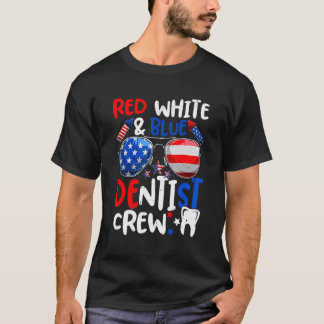 Camiseta 0 Dentista Tripulacion Bandera Americana Mujeres R