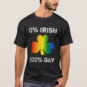 Camiseta 0 Día irlandés de 100 gays Divertido San Patrones
