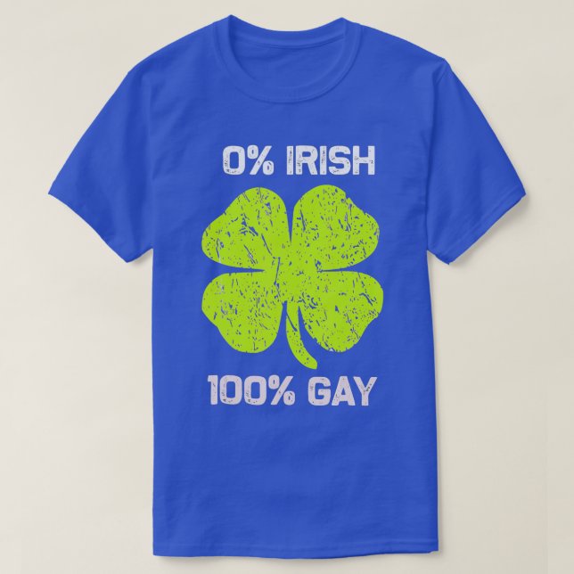 Camiseta 0 Día irlandés de 100 gays Divertido San Patrones (Diseño del anverso)