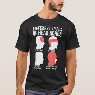 Camiseta 0 Diferentes Tipos De Dolores De Cabeza Odontologí