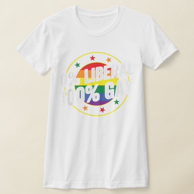 Camiseta 0 Diseño liberal 100 LGBT gay para conservadores (Distribución)