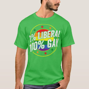 Camiseta 0 Diseño liberal 100 LGBT gay para conservadores