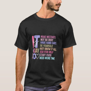 Camiseta 0 Está Bien Para La Conciencia De La Salud Mental