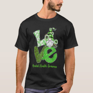 Camiseta 0 Gnomo Ama la Conciencia de la Salud Mental Cinta