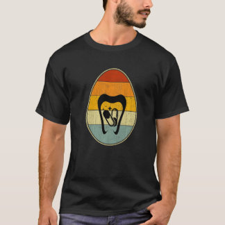 Camiseta 0 Huevo de Pascua de estilo retro gráfico divertid