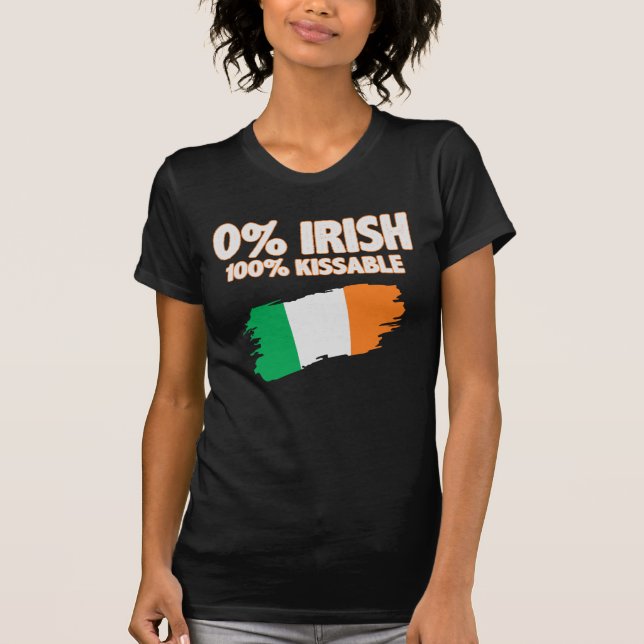 Camiseta 0% Irish 100% Kissable (Anverso)