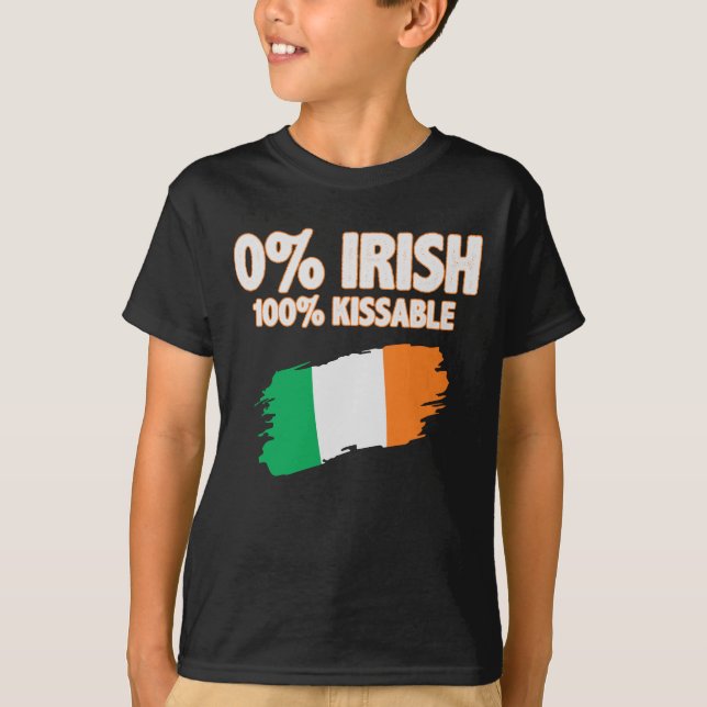 Camiseta 0% irlandés 100% kissable (Anverso)