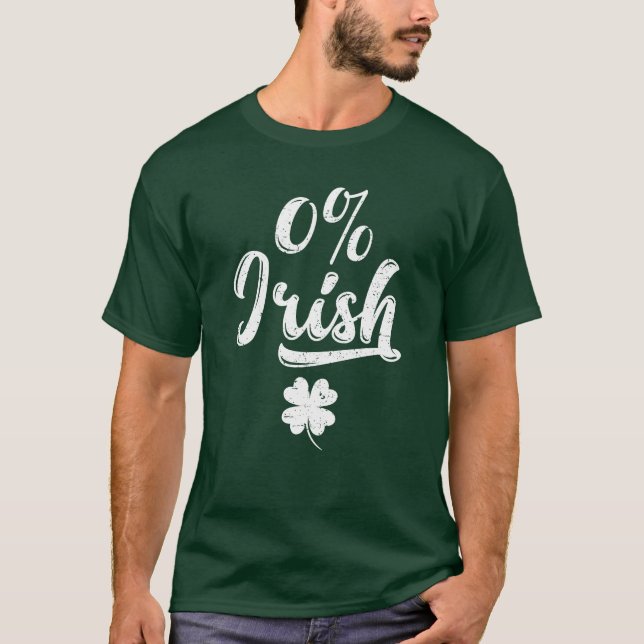 Camiseta 0% Irlandés San Patricio (Anverso)