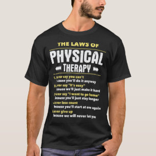 Camiseta 0 Las Leyes De La Terapia Física - Terapeuta Físic