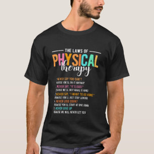 Camiseta 0 Las Leyes De Terapia Física Terapeuta Físico